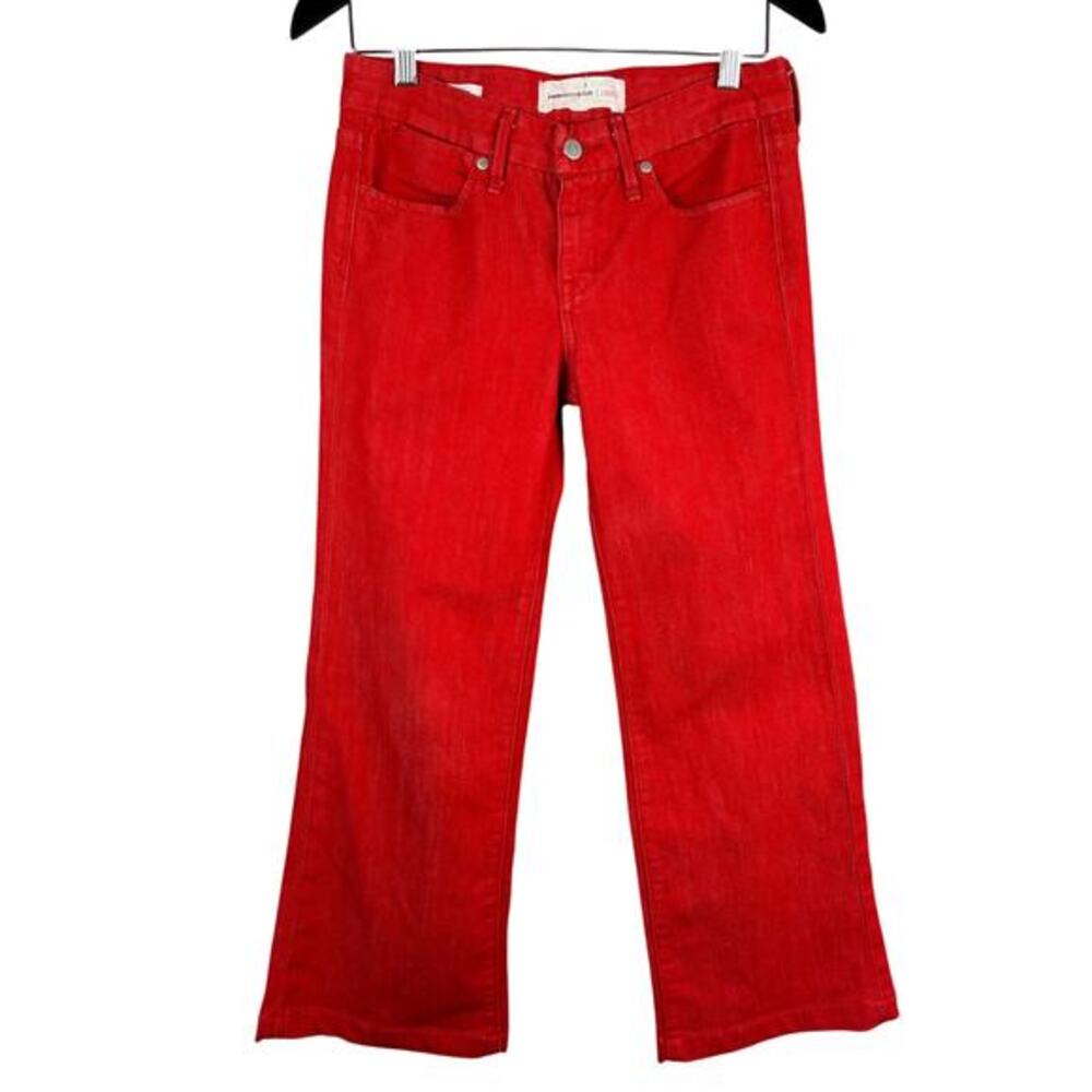 VTG‎ Paper Denim and Cloth Jeans Women 27 Jayne Wide Leg Mid Rise Chili Red